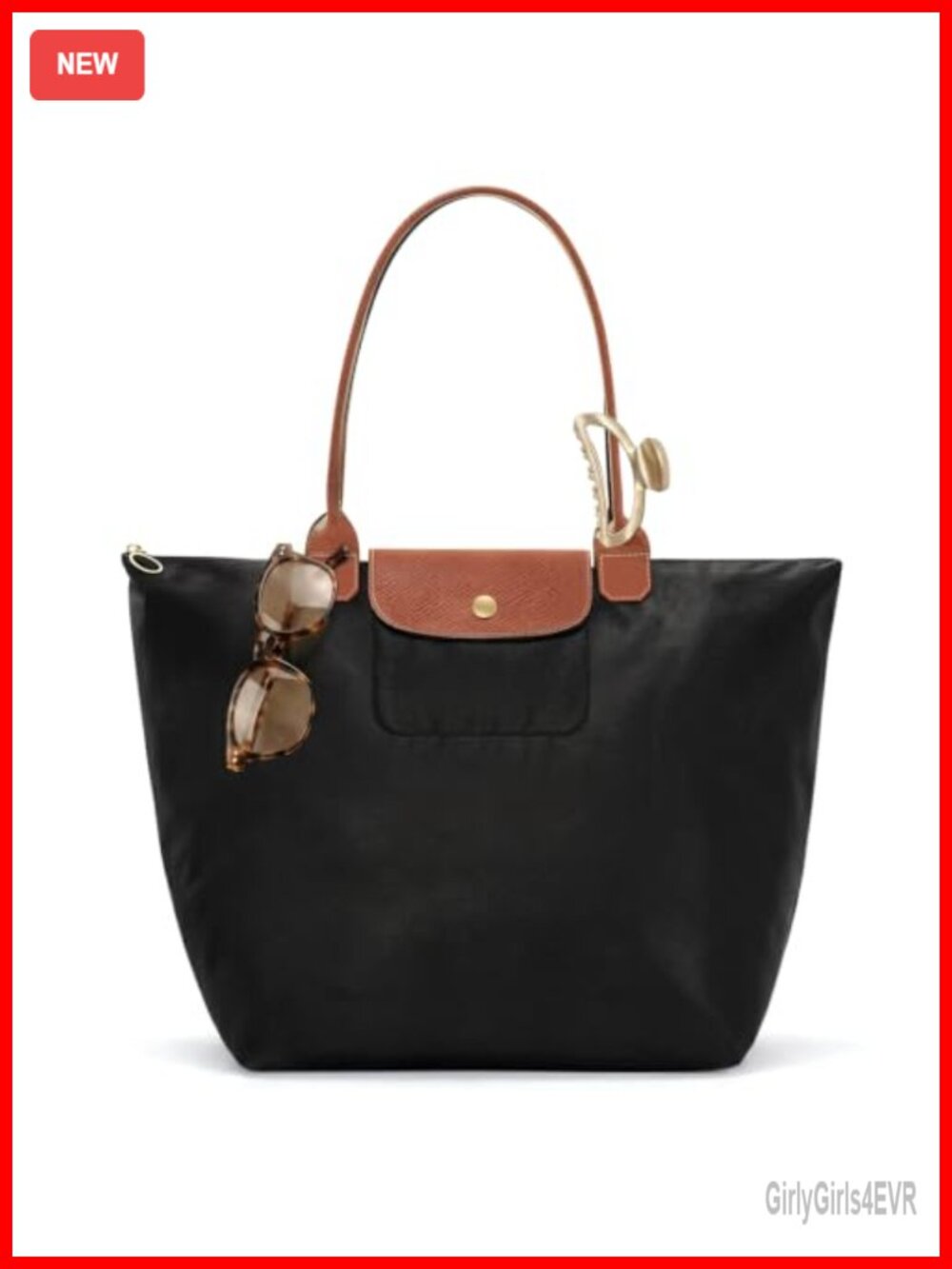 Large Nylon Tote Bag Waterproof Slouchy Shoulder Bag 16" Laptop